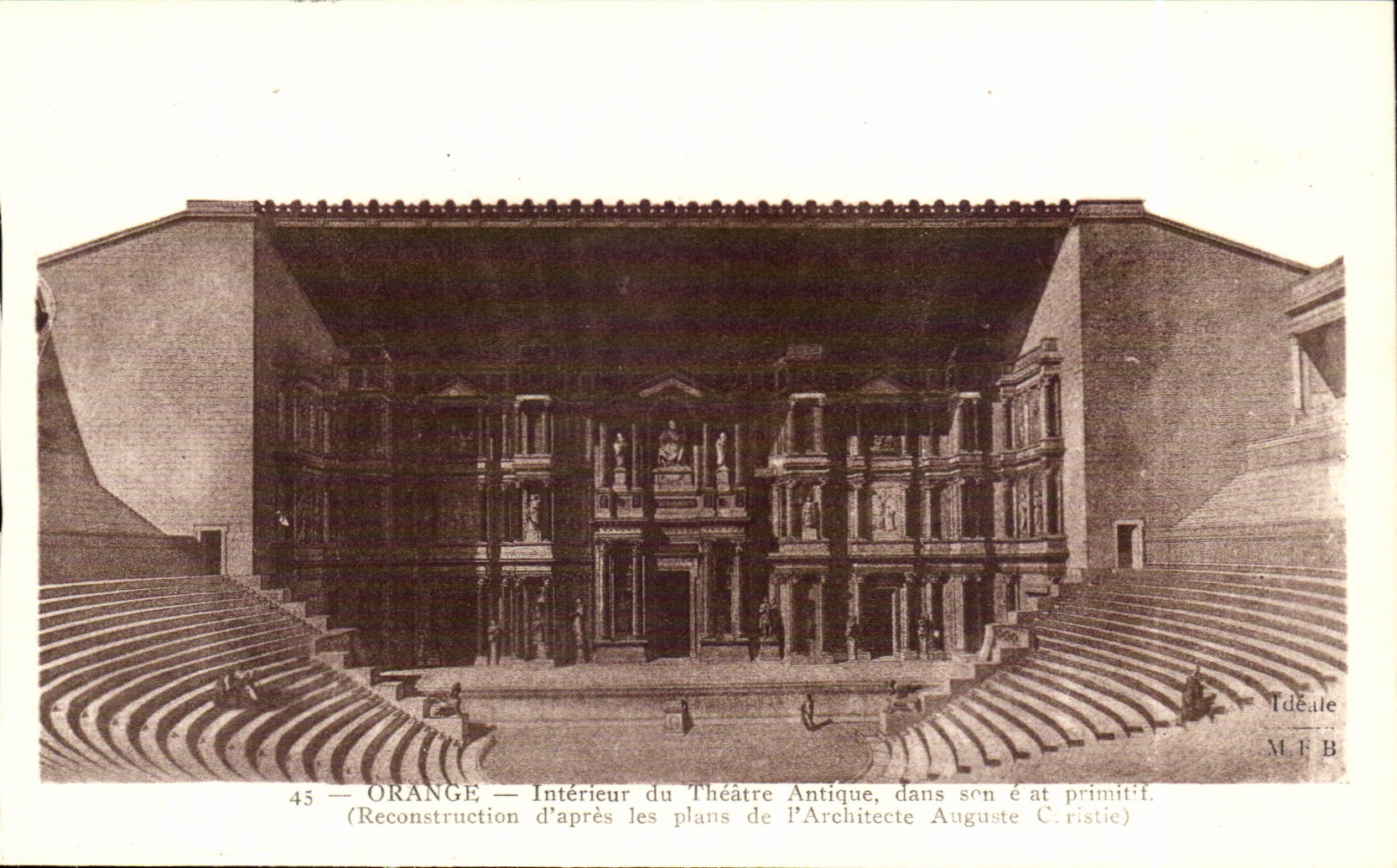 Orange - Interieur du Theatre Antique - dans son etat primitif - CPA 