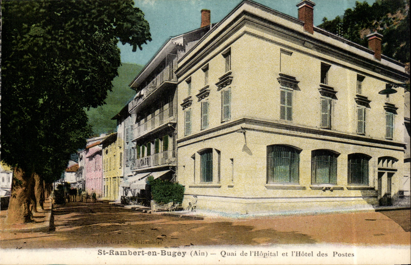 St Rambert en Buget - Le Quai de l'Hopital et Hotel des Postes - CPA 