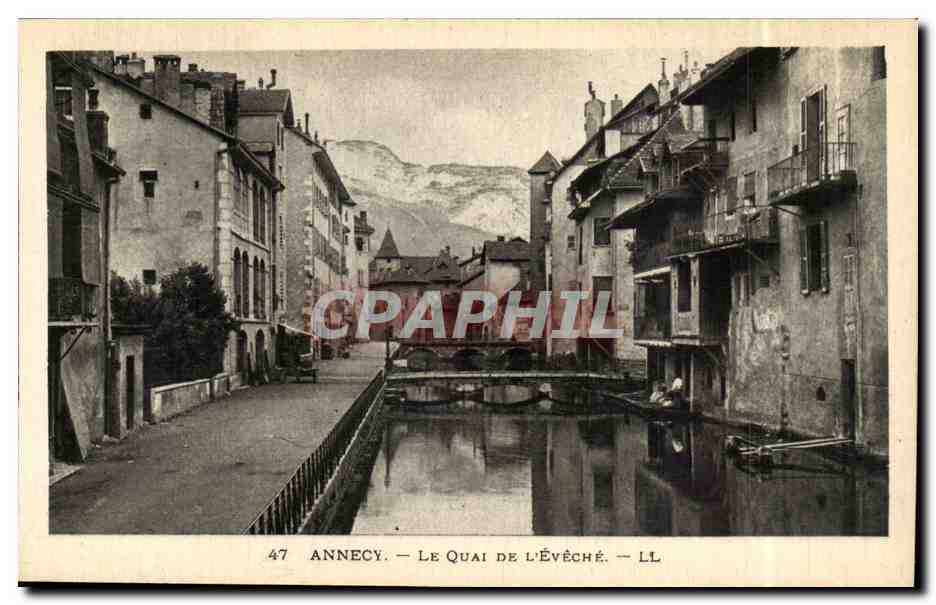 Annecy - Le Quai de l'Eveche - CPA 