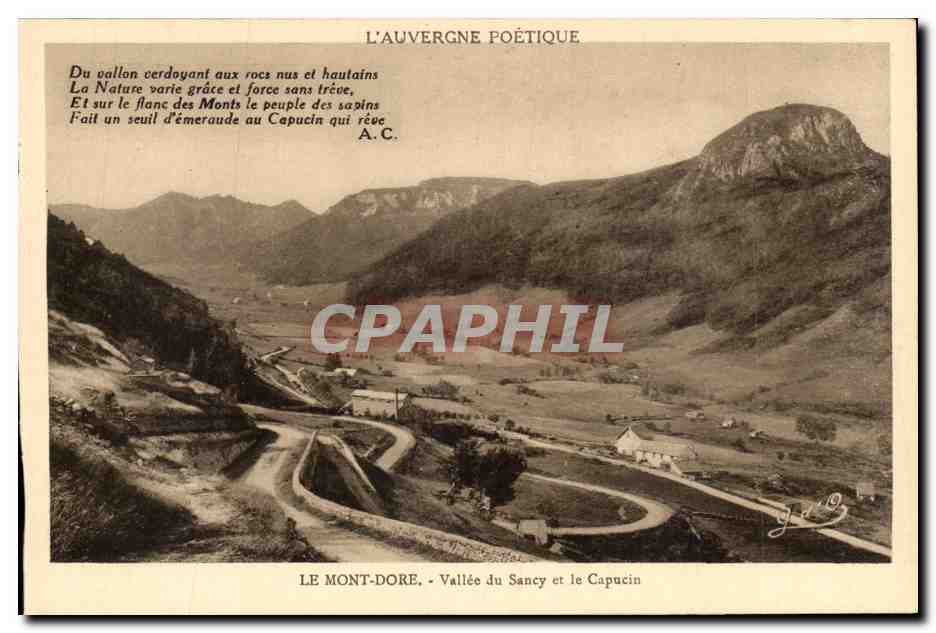 Le Mont-Dore - Vallée du Sancy et le Capucin — L'Auvergne Poétique, édit. Gouttolanges