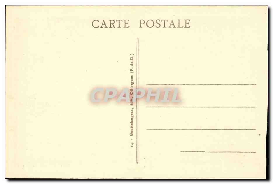 Le Mont-Dore - Vallée du Sancy et le Capucin — L'Auvergne Poétique, édit. Gouttolanges — Verso