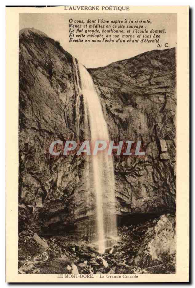 Le Mont Dore CPA La grande cascade
