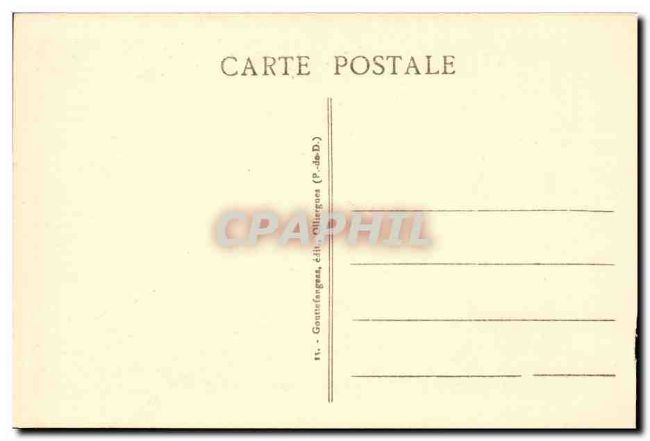 Le Mont Dore CPA La grande cascade — Verso
