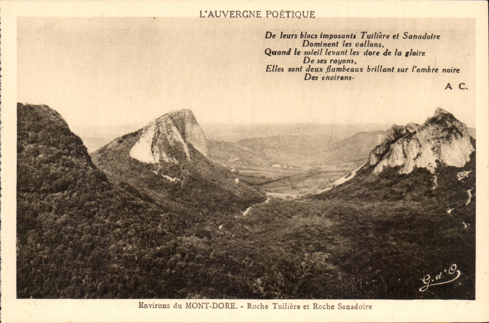 Environs du Mont Dore CPA Roche Tuiliere et roche sanadoire