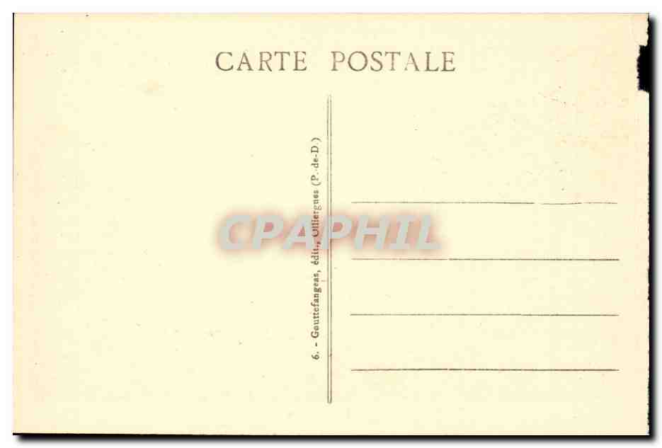 Auvergne CPA Le lac Pavin — Rückseite
