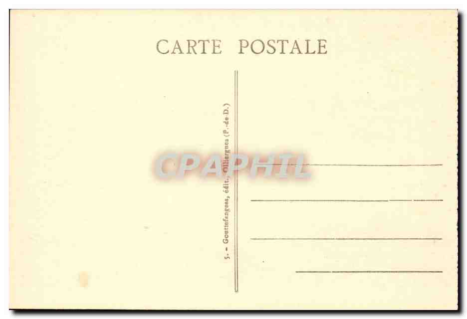 Auvergne CPA Gour de Tazenat  — Verso