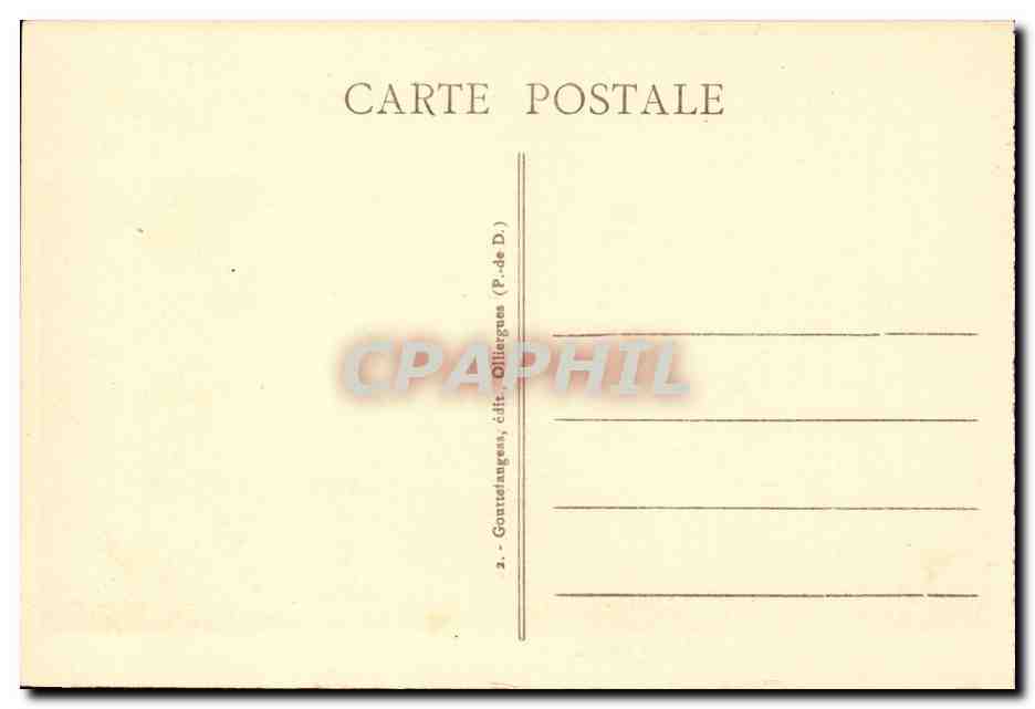 Auvergne CPA Chateau de Murols — Verso