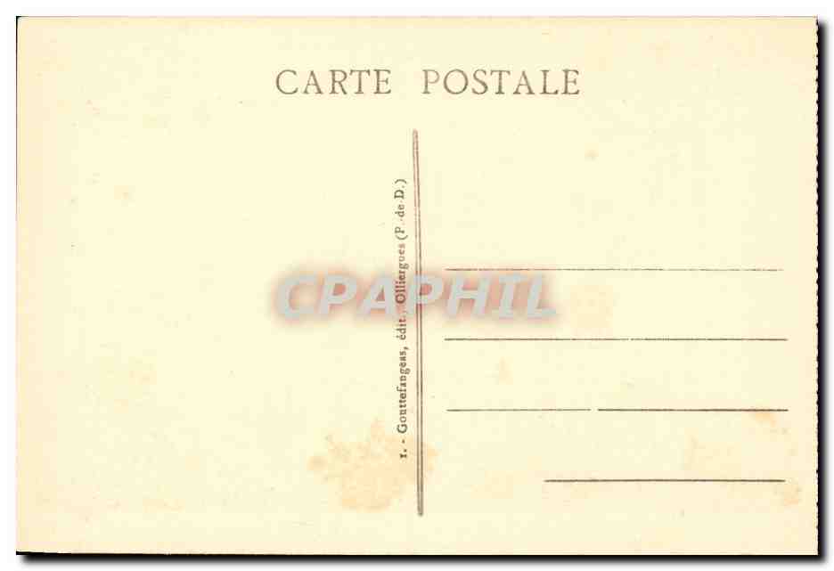 Auvergne CPA Chateau de Murols — Verso
