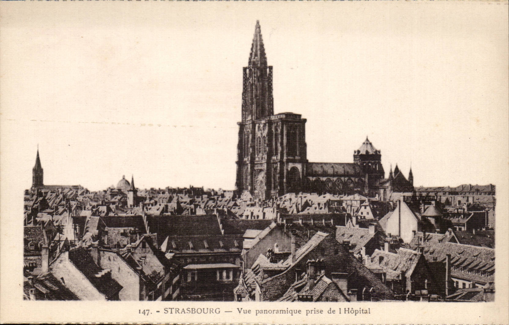 Strasbourg CPA Vue panoramique prise de l'hopital