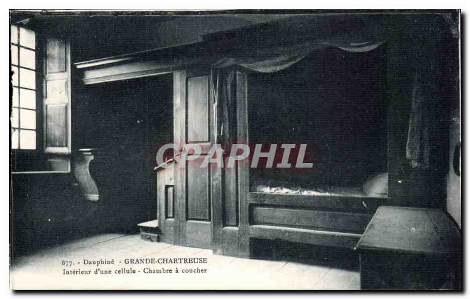 Dauphiné - Grande-Chartreuse - Intérieur d'une cellule - Chambre à coucher