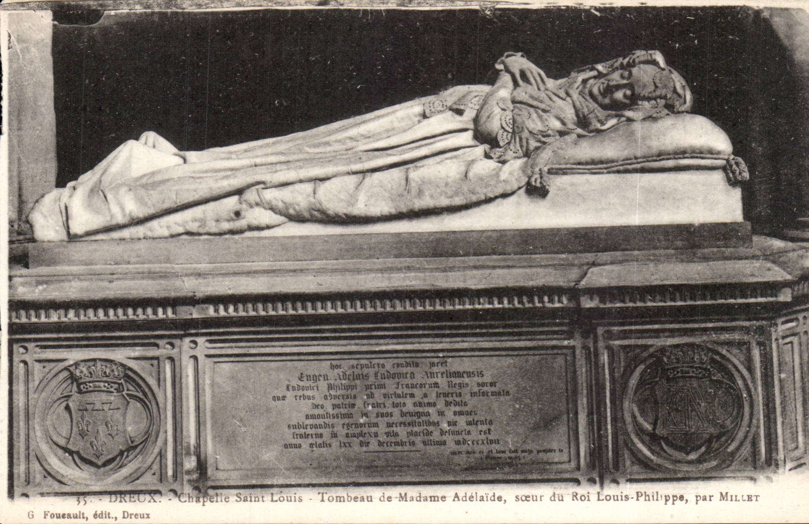 Dreux - Chapelle Saint Louis - Tombeau de Madame Adelaide soer du Roi Louis Philippe par Millet - CPA 