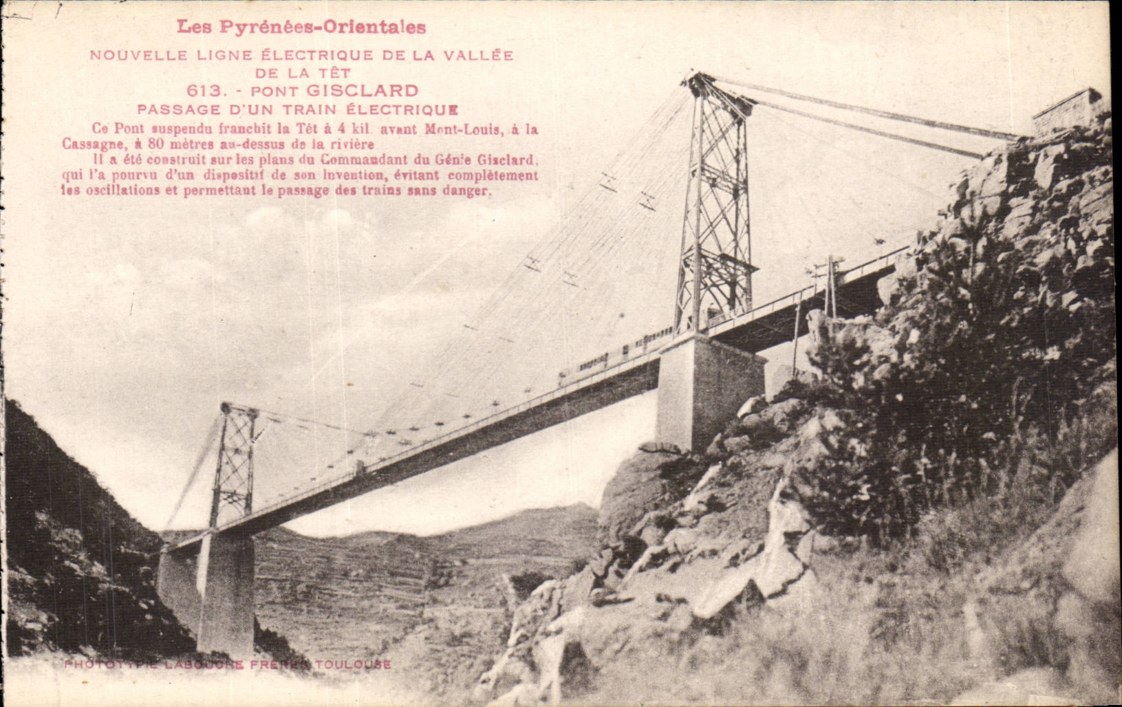 Nouvelle Ligne Electrique de la Vallee de la Tet - Pont Gisclard - CPA 