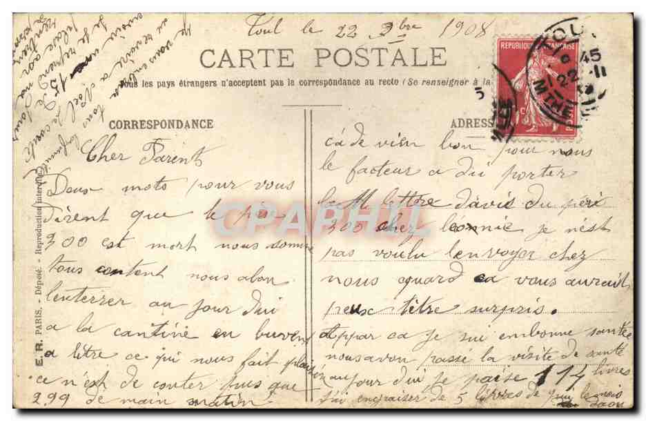 CPA Illustrateur A la boite (militaria) — Rückseite