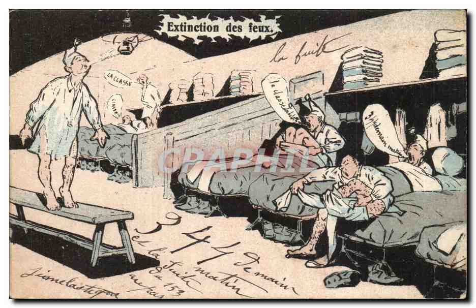 CPA Illustrateur Extinction des feux (militaria)