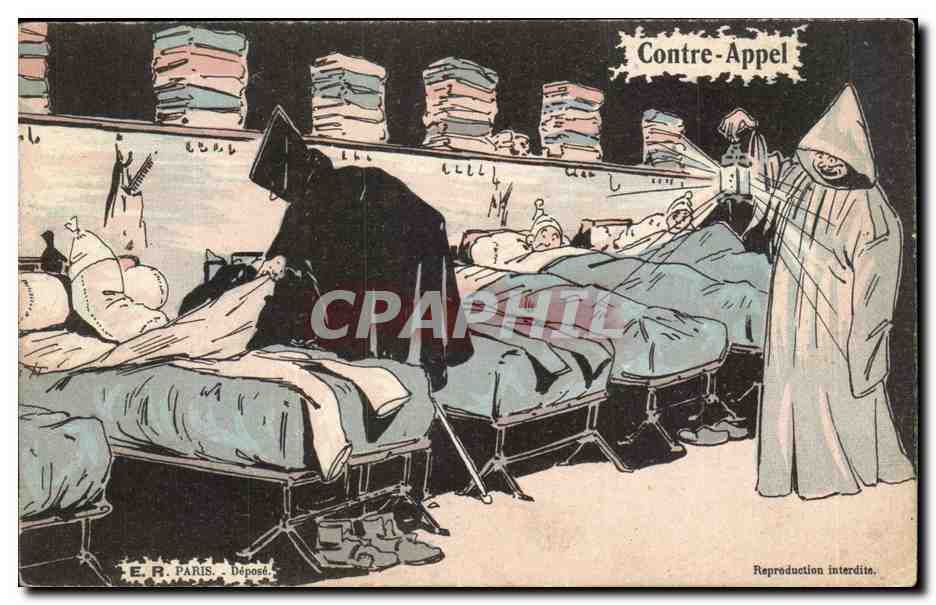 CPA Illustrateur Contre appel (militaria)