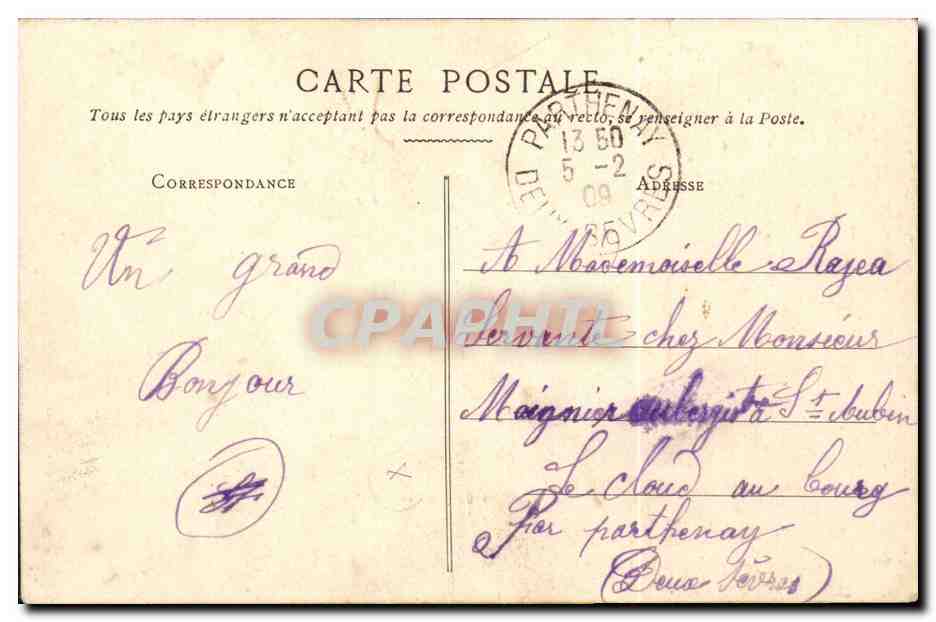 Scènes Villageoises — No 3 — Calixte Vulpé-Billiat, dessin de René Pailliquet — Achterkant