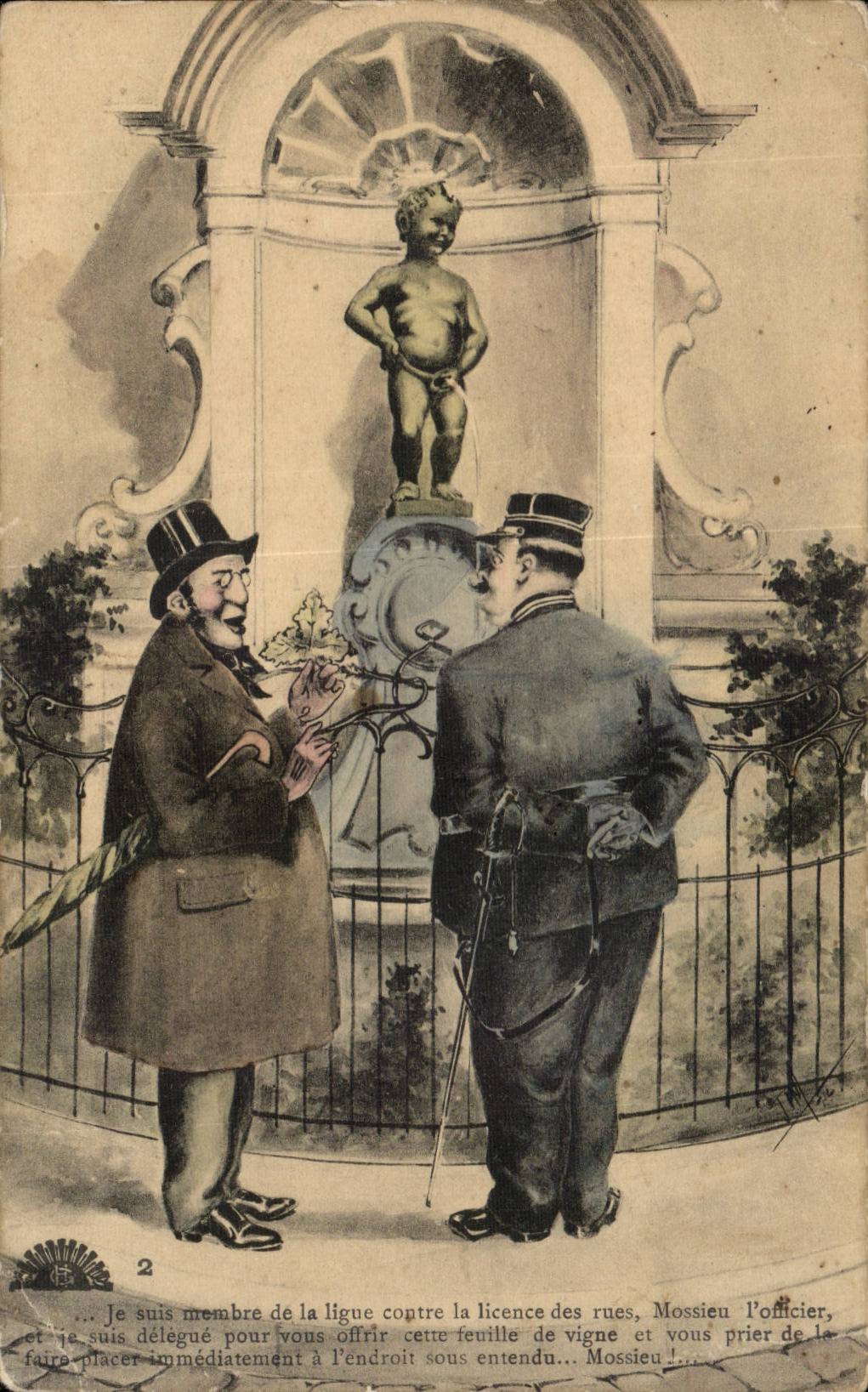 Illustrateurs - Je suis membre de la ligne contre laicence des rues - Humour - CPA 