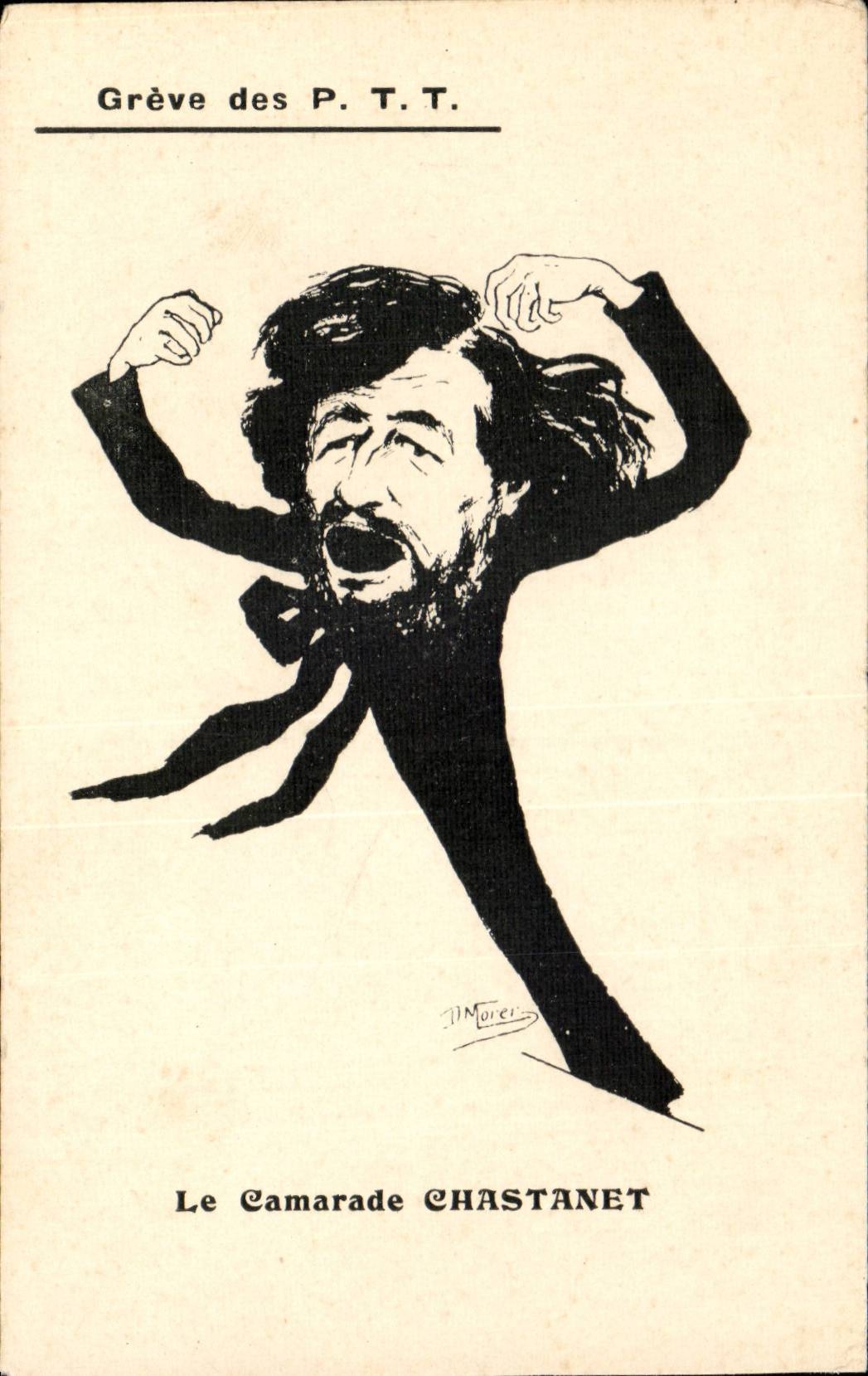 Illustrateurs - Greve des PTT - Le Camarade Chastanet - CPA 
