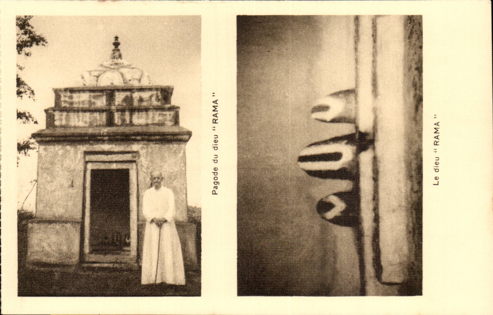 Inde - India - Mission Etrangeres - Coloniale - Pagode de Dieu Rama - Le Dieu Rama - CPA 