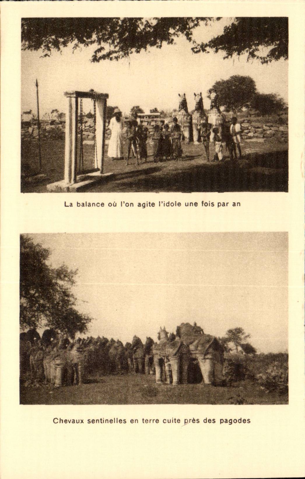 Inde - India - Mission Etrangeres - Coloniale - La balance ou l'on agite l'idole une fois par an - CPA 
