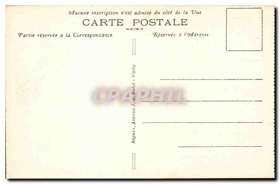 Clermont-Ferrand — Rue des Gras et la Cathédrale — Éditeur Béguin, Vichy, n°4013 — Rückseite