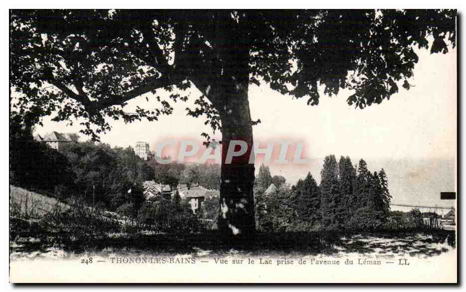 Thonon-les-Bains — Vue sur le Lac prise de l'avenue du Léman — LL n°248