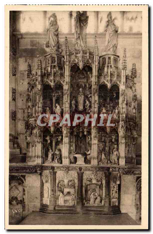 Bourg (Ain) — Église de Brou — Retable en marbre de la Chapelle de la Vierge