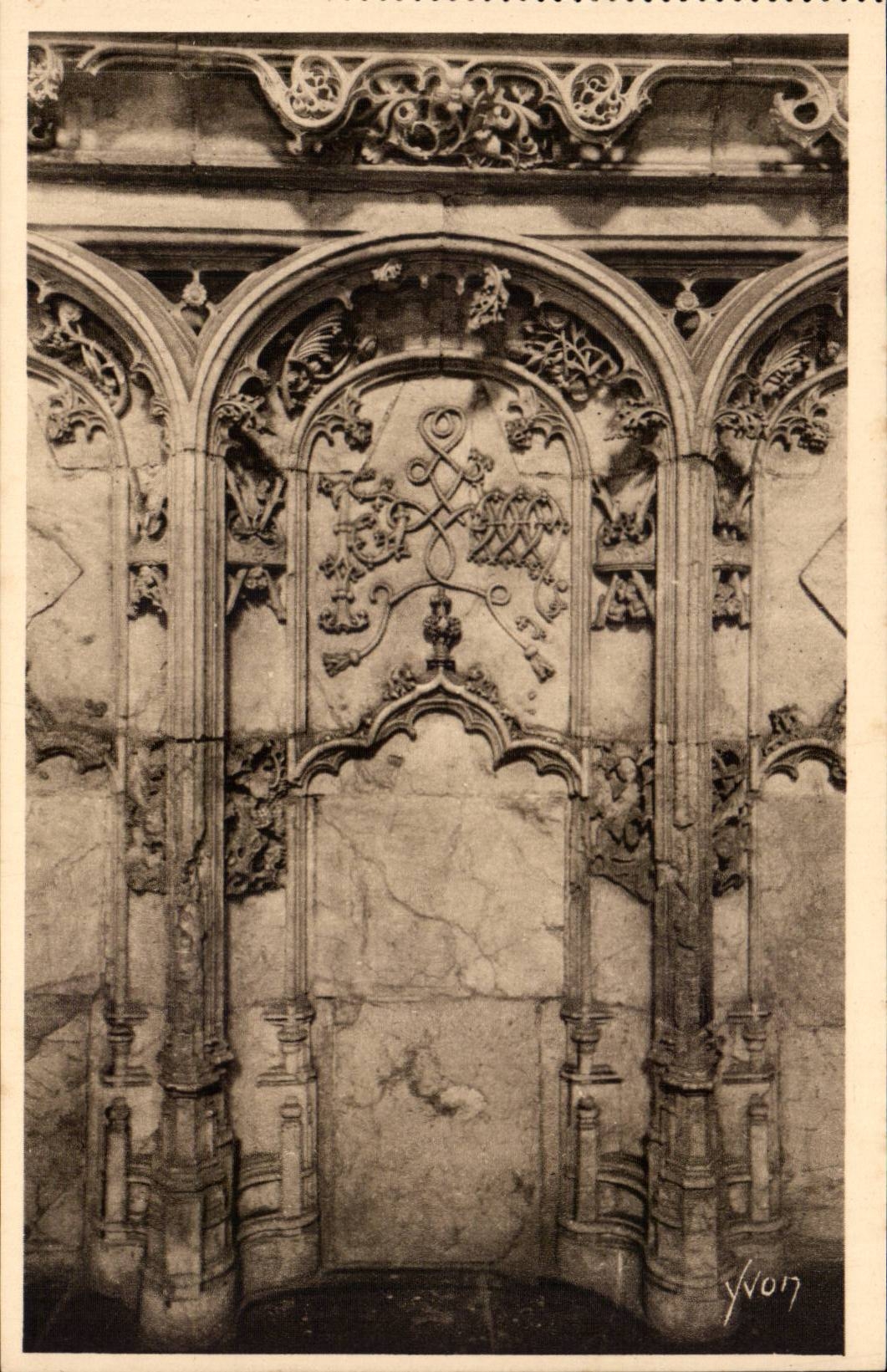 Bourg - Eglise de Brou - Details de l'Oratoire de Marguerite d'Austriche - CPA 