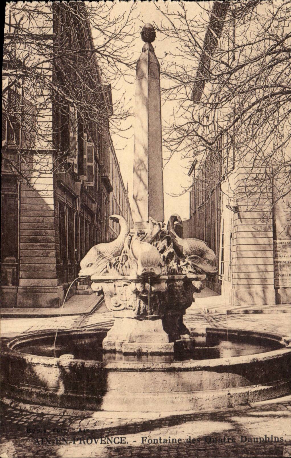 Aix-en-Provence — Fontaine des Quatre Dauphins — publisher Goupil & Cie