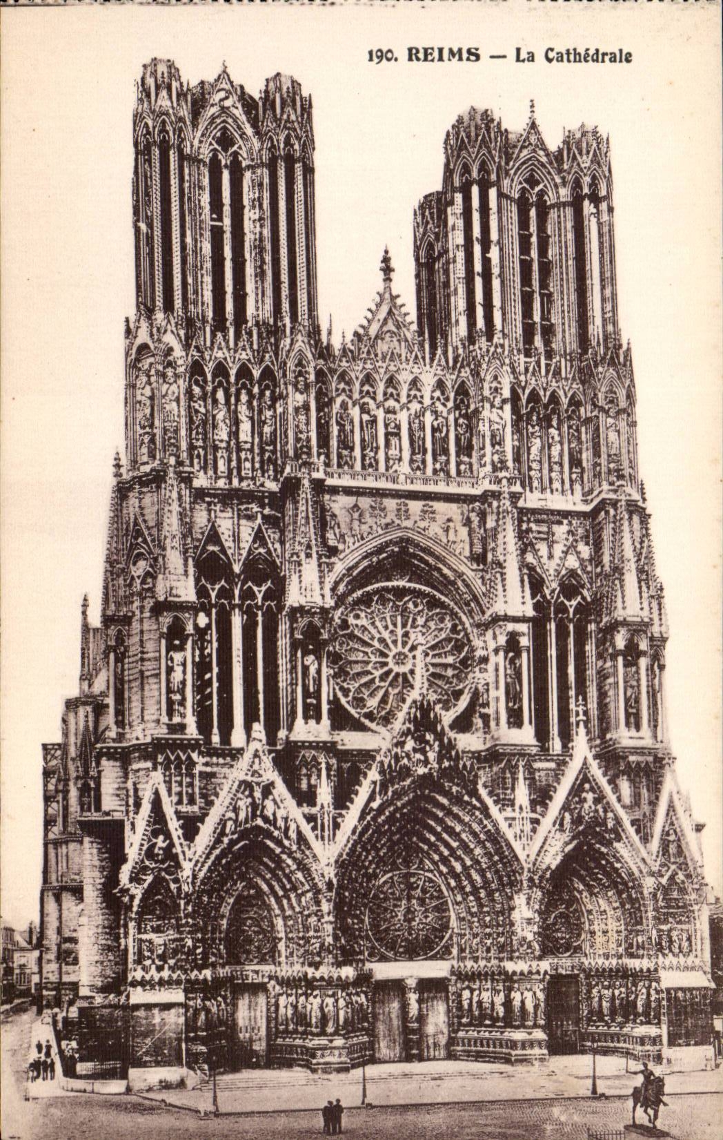 Reims — La Cathédrale — A. Quintinet, éditeur Reims, n°190