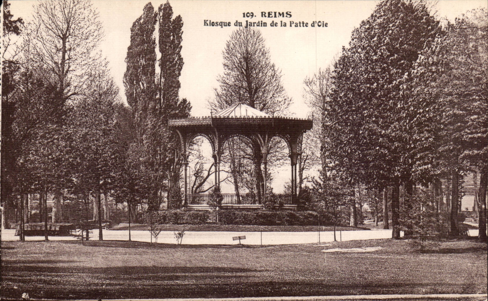 Reims - Kiosque du Jardin de la Patte d'oie - CPA 