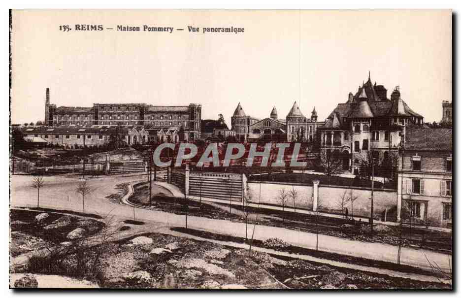Reims — Maison Pommery — Vue panoramique — A. Quentinet, éditeur, Reims