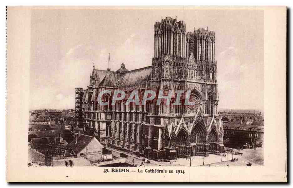 Reims — La Cathédrale en 1914 — A. Quentinet, éditeur Reims