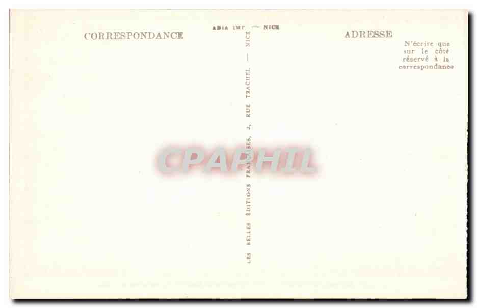 Hyères-les-Palmiers — Le Mont des Oiseaux — Promenade unter Bäumen — Verlag ADIA IMP. NICE, n° 11729 — Rückseite