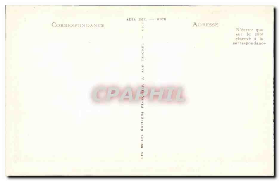 Hyères-les-Palmiers — Vista sobre la Presqu'île de Giens y las Îles d'Hyères — Ediciones Belles Imp. Nice, n° 11971 — Reverso