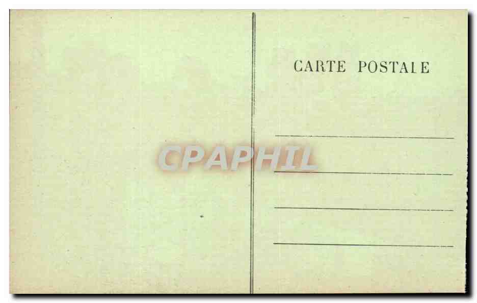 Bourbon l'Archambault - Vieille Maison et Ruines CPA (facteur postier) — Verso