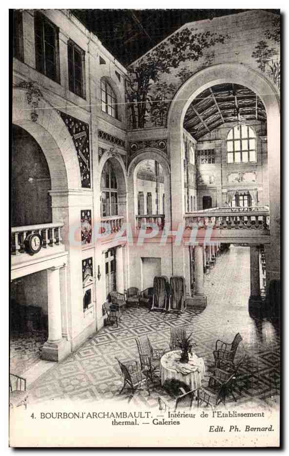 Bourbon l'Archambault - Interieur de l'Etablissement Thermale CPA 