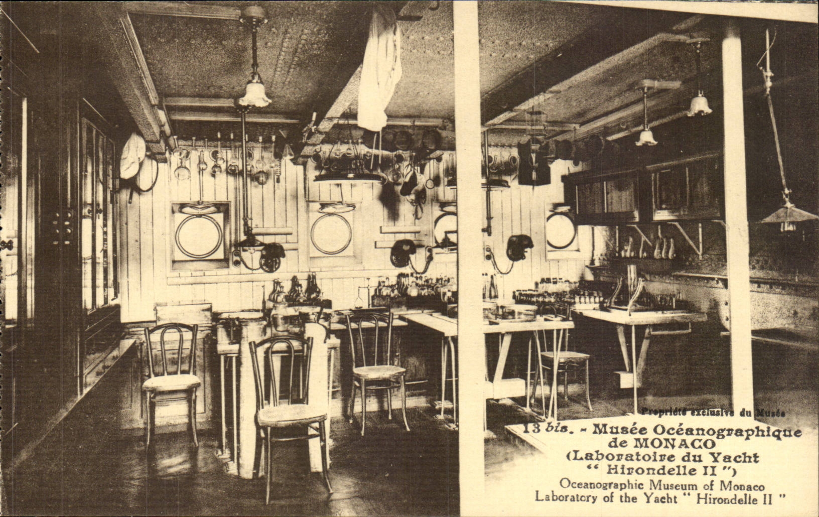 Laboratoire du Yacht "Hirondelle II" — Musée Océanographique de Monaco — J. Gilletta & Cie, Nice