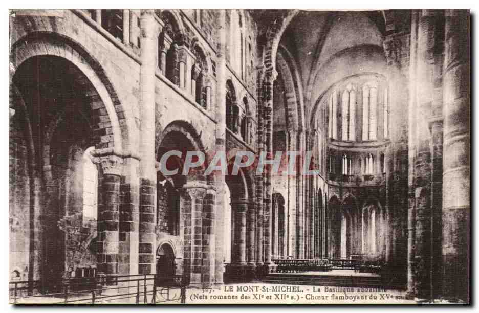 Le Mont Saint Michel - La Basilique Abbatiale - CPA 