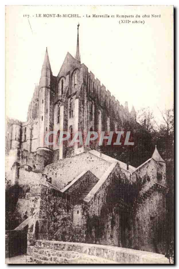 Le Mont Saint Michel - La Merveille et Remparts de Cote Nord - CPA 