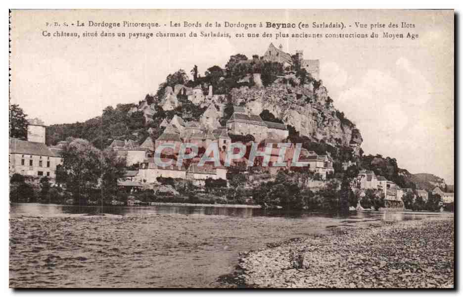 Chateau de Beynac - Les Bords de la Dorgogne - CPA 