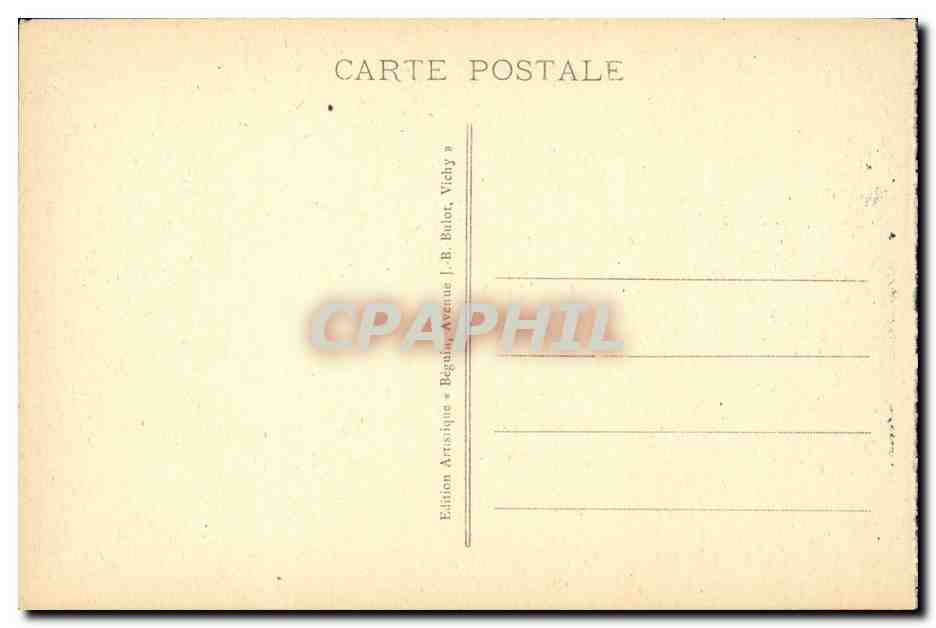 Le Barrage des FADES sur la Sioule refoulant l'eau à 7 kilomètres (Profondeur 33 mètres) — Édition Artisique, Vichy — Verso
