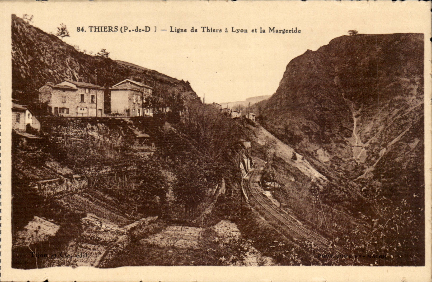 Auvergne Thiers ligne de Thiers a lyon et la Margeride