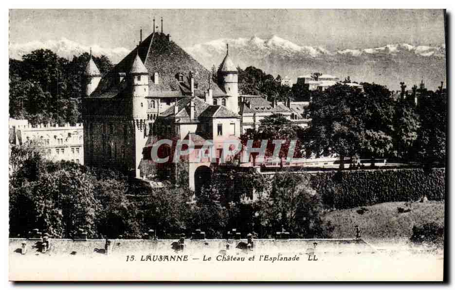Suisse Lausanne CPA Le chateau et l'esplanade