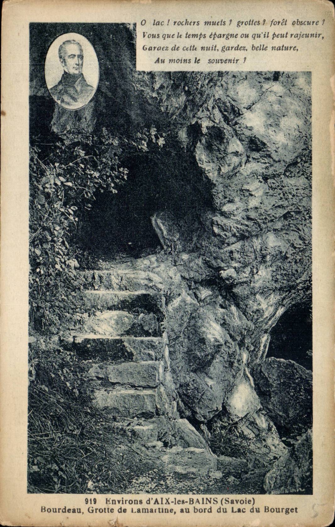 Aix les Bains - Environs - Grotte de Lamartine au bord du Lac du Bourget - CPA 
