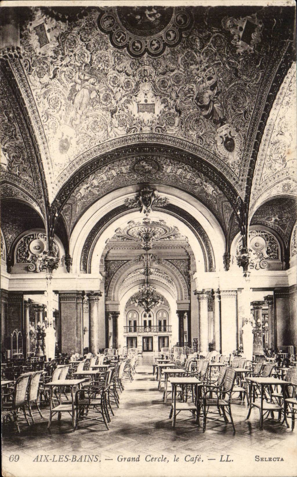 Aix les Bains - Grand Cercle - Le Cafe - CPA 