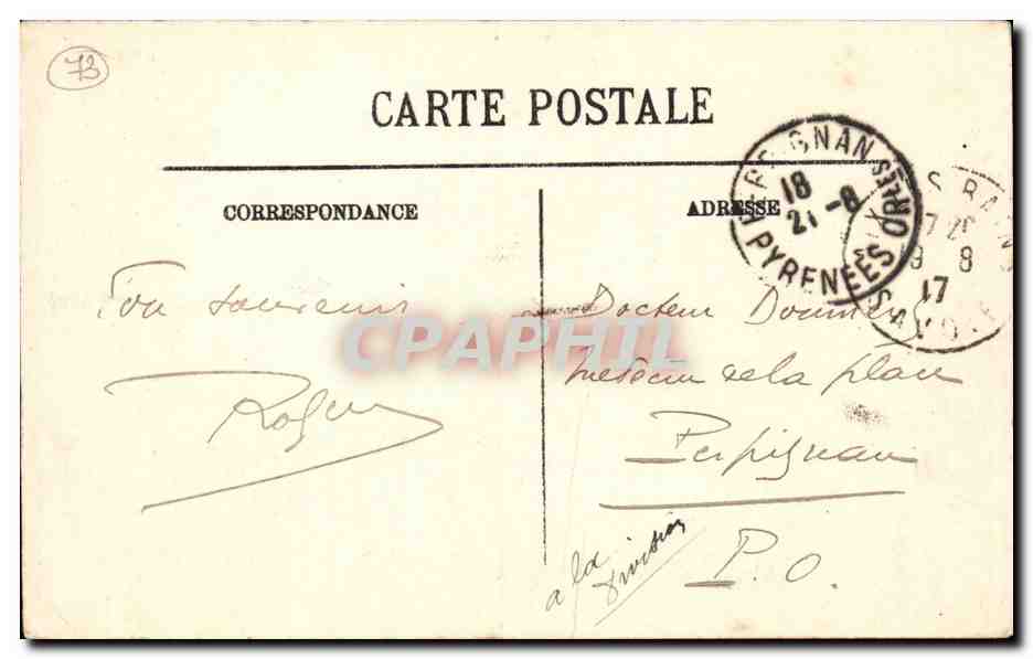 Aix les Bains - Grand Cercle - Le Cafe - CPA  — Rückseite