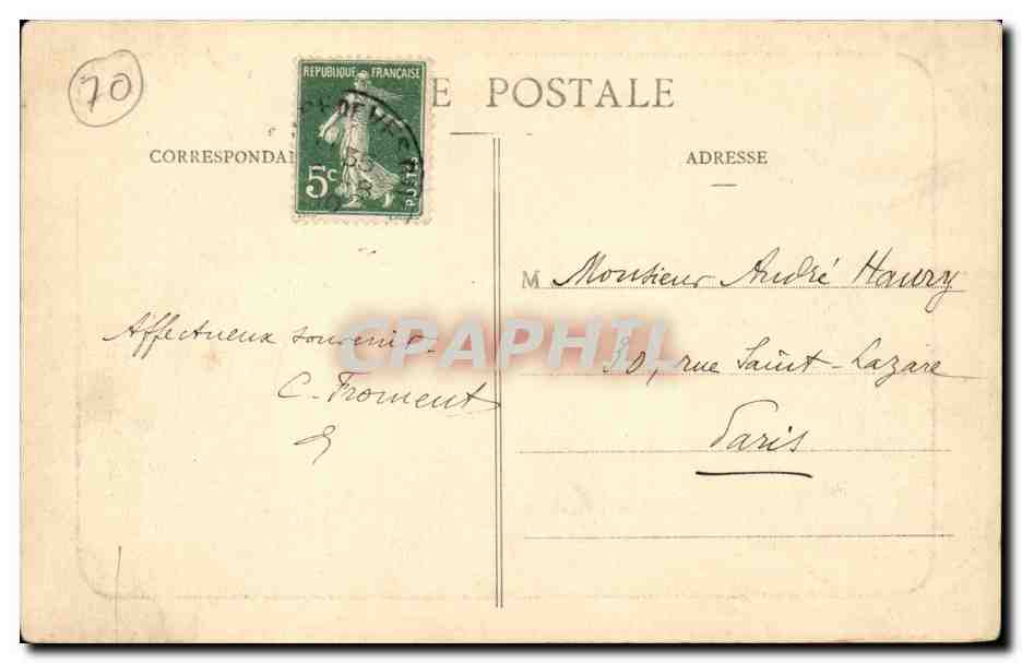 Vesoul - Chapelle de Notre Dame de la Motte CPA  — Rückseite