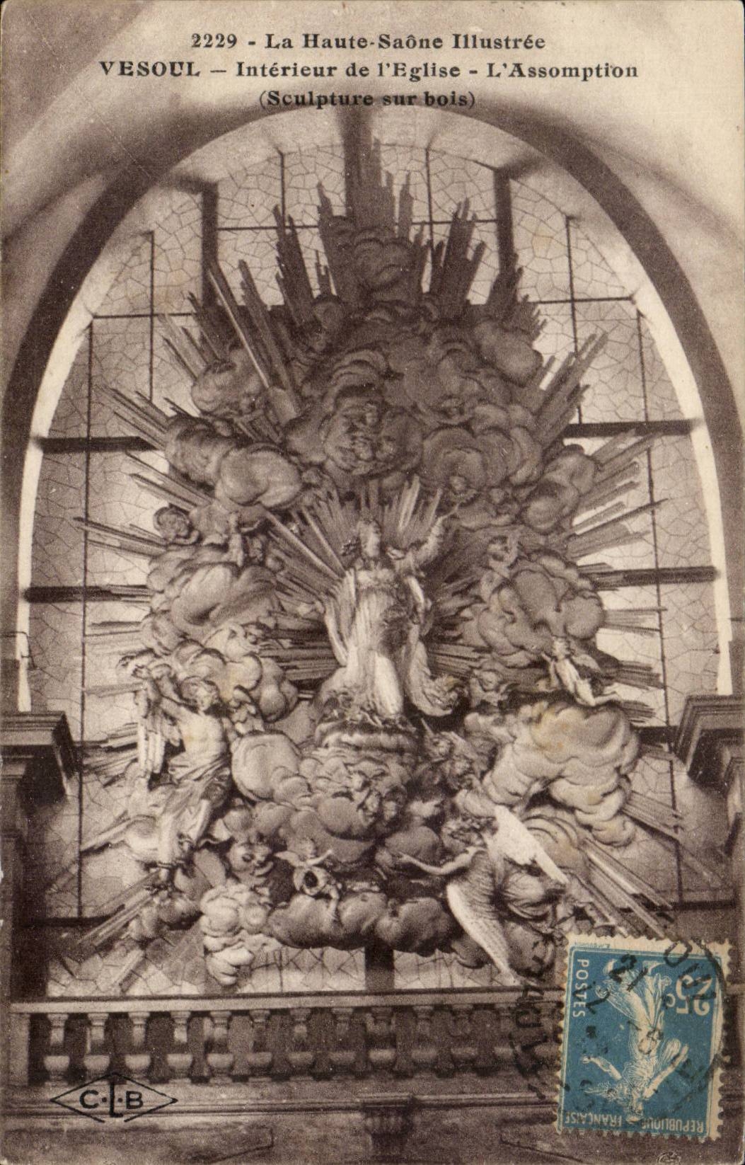 Vesoul — Intérieur de l'Église - L'Assomption (Sculpture sur bois) — La Haute-Saône Illustrée n°2229