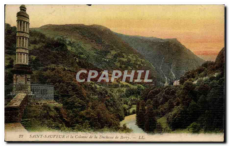 Saint Sauveur et la Colonne de la duchesse de Berry - CPA 